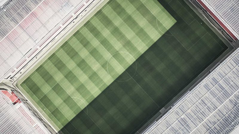 Le stade de Bellevue vu des tribunes